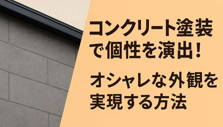 コンクリート塗装で個性を演出！オシャレな外観を実現する方法