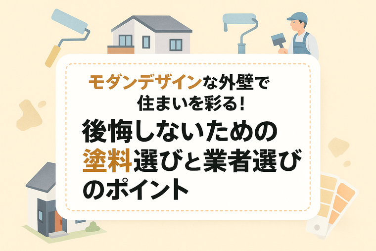 外壁モダンデザインで住まいを彩る！後悔しないための塗料選びと業者選びのポイント