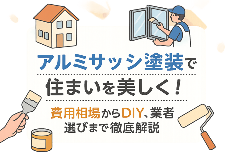 アルミサッシ塗装で住まいを美しく！費用相場からDIY、業者選びまで徹底解説