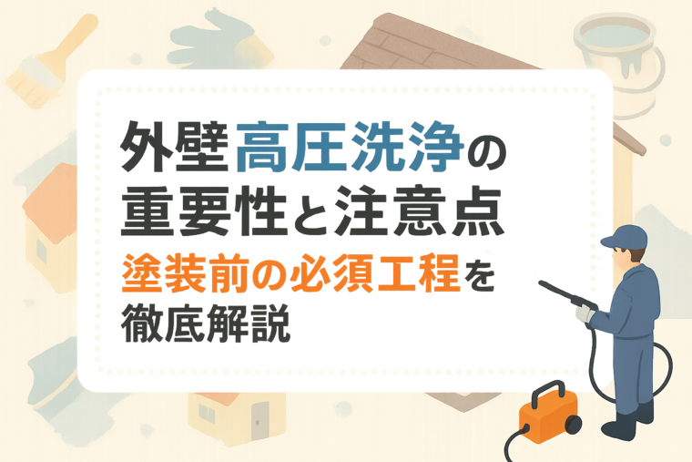 外壁高圧洗浄の重要性と注意点：塗装前の必須工程を徹底解説