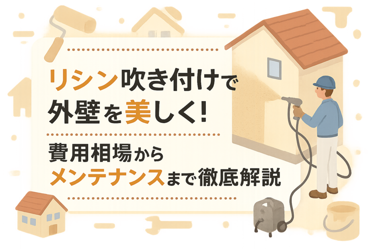 リシン吹き付けで外壁を美しく！費用相場からメンテナンスまで徹底解説