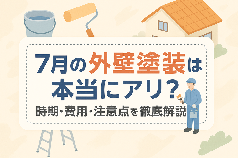 7月の外壁塗装は本当にアリ？時期・費用・注意点を徹底解説！
