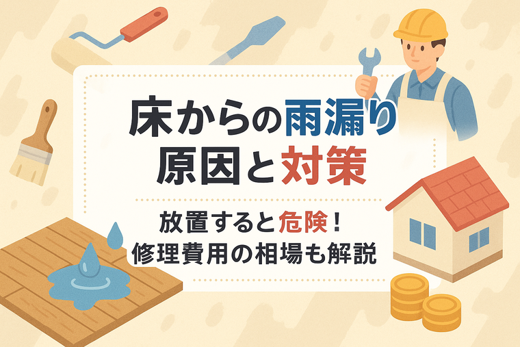 床からの雨漏り原因と対策：放置すると危険！修理費用の相場も解説