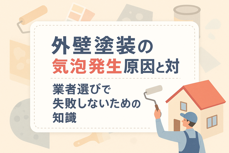 外壁塗装の気泡発生原因と対策：業者選びで失敗しないための知識