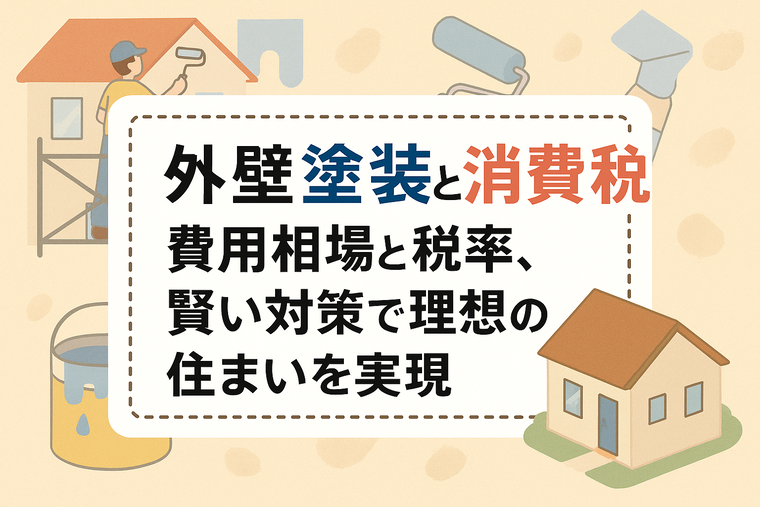 外壁塗装と消費税：費用相場と税率、賢い対策で理想の住まいを実現