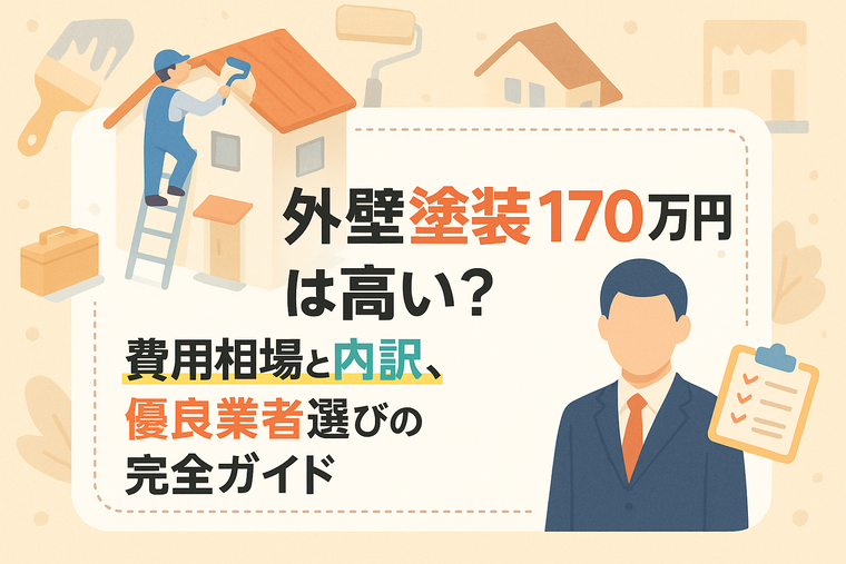 外壁塗装170万円は高い？費用相場と内訳、優良業者選びの完全ガイド