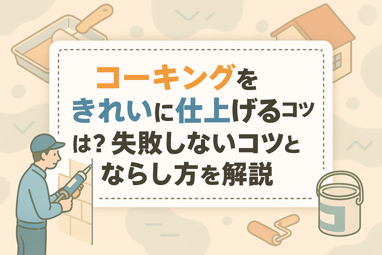 コーキングをきれいに仕上げるコツは？失敗しないコツとならし方を解説