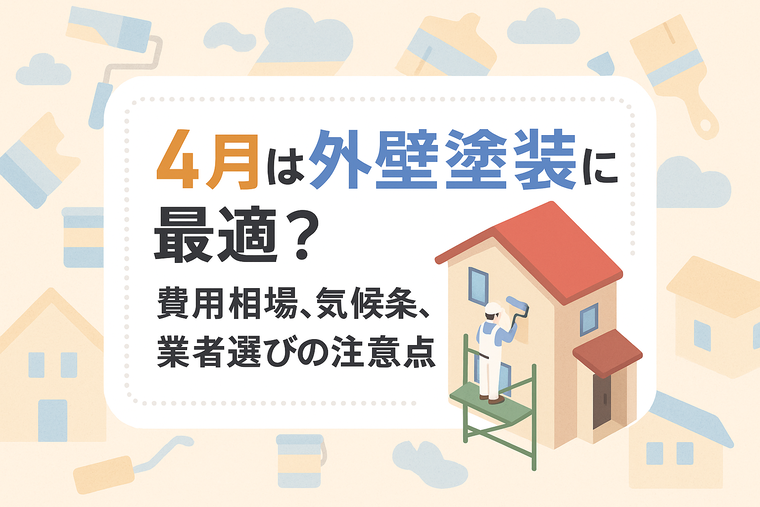 4月は外壁塗装に最適？費用相場、気候条件、業者選びの注意点