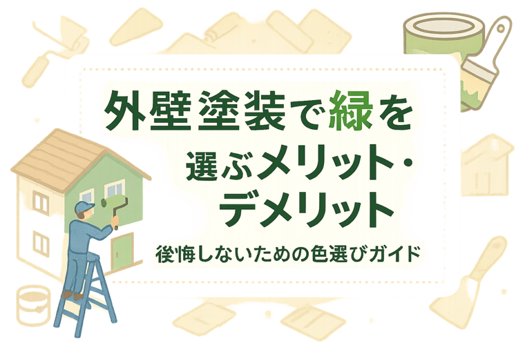 外壁塗装で緑を選ぶメリット・デメリット｜後悔しないための色選びガイド