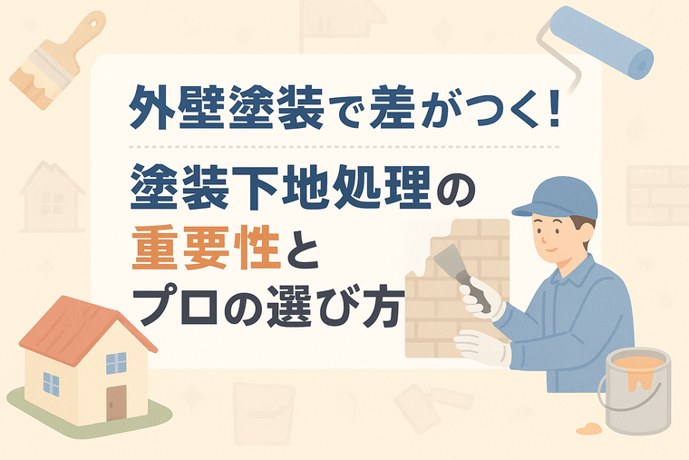 外壁塗装で差がつく！塗装下地処理の重要性とプロの選び方
