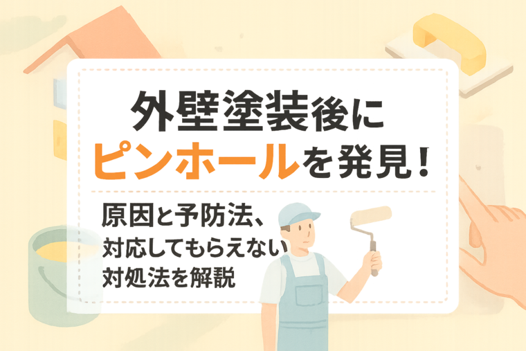 外壁塗装後にピンホールを発見！原因と予防法、対応してもらえない対処法を解説