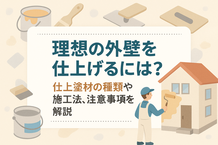 理想の外壁を仕上げるには？仕上塗材の種類や施工法、注意事項を解説