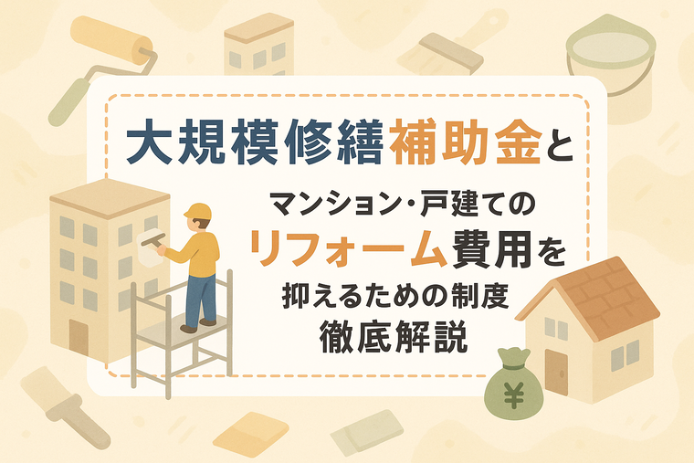 大規模修繕補助金とは？マンション・戸建てのリフォーム費用を抑えるための制度を徹底解説