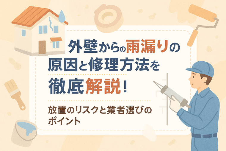 外壁からの雨漏りの原因と修理方法を徹底解説！放置のリスクと業者選びのポイント
