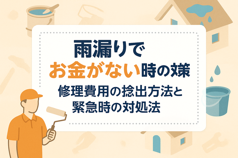雨漏りでお金がない時の対策：修理費用の捻出方法と緊急時の対処法