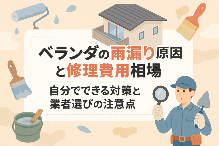 ベランダの雨漏り原因と修理費用相場｜自分でできる対策と業者選びの注意点