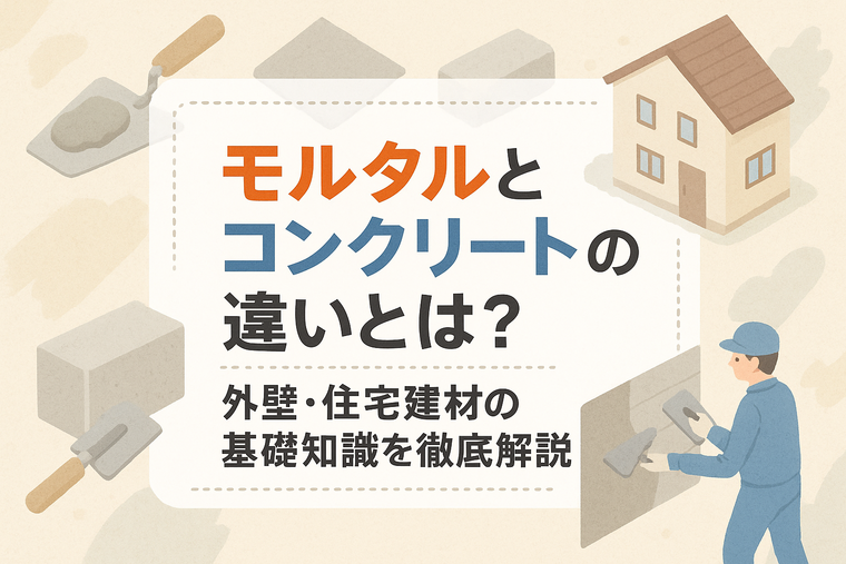 モルタルとコンクリートの違いとは？外壁・住宅建材の基礎知識を徹底解説