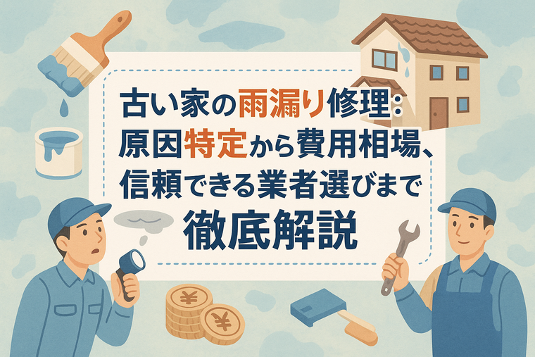 古い家の雨漏り修理：原因特定から費用相場、信頼できる業者選びまで徹底解説