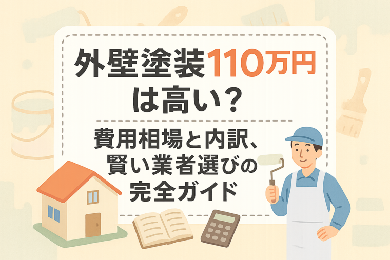 外壁塗装110万円は高い？費用相場と内訳、賢い業者選びの完全ガイド