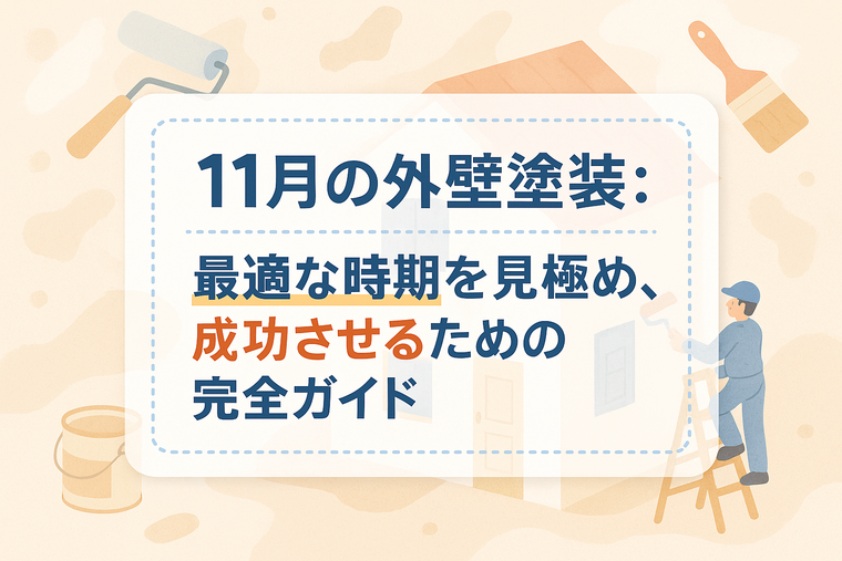 11月の外壁塗装：最適な時期を見極め、成功させるための完全ガイド