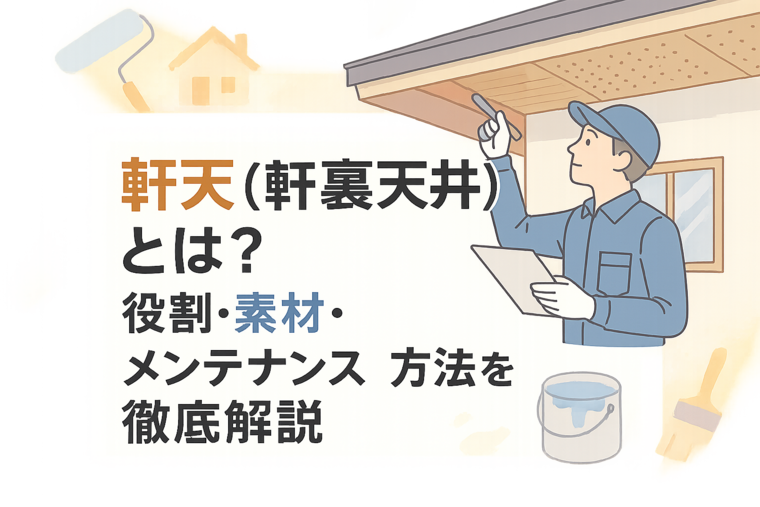 軒天（軒裏天井）とは？役割・素材・メンテナンス方法を徹底解説