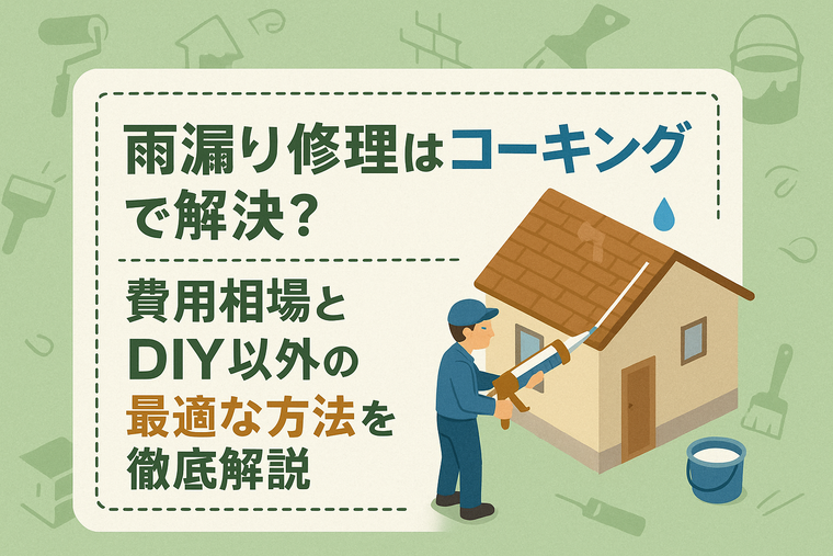 雨漏り修理はコーキングで解決？ 費用相場とDIY以外の最適な方法を徹底解説