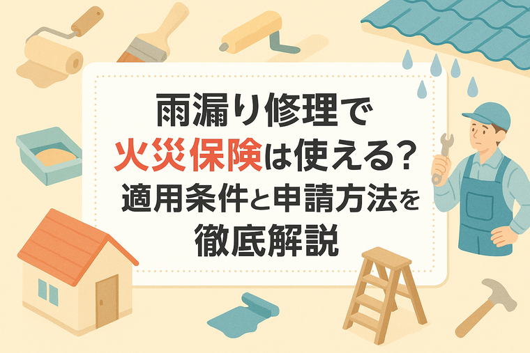雨漏り修理で火災保険は使える？適用条件と申請方法を徹底解説
